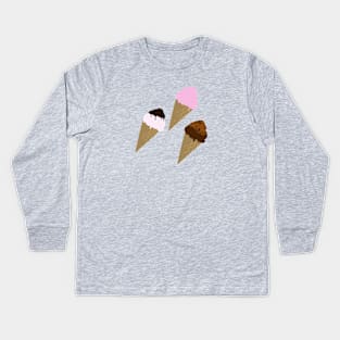 Ice Cream Triple Kids Long Sleeve T-Shirt